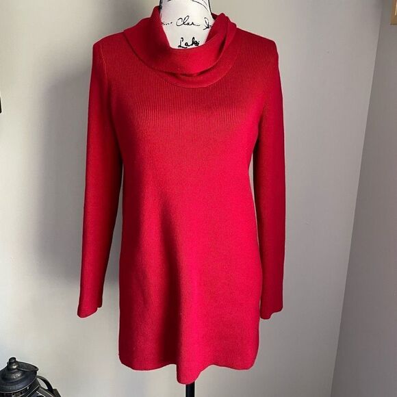 J. JILL Cowl Neck Sweater Red XS - Picture 1 of 9